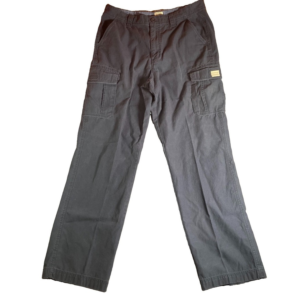 RedHead Men's Blue Canvas Cargo Pants 36W Regular Fit Utility Wear Workwear
